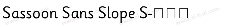 Sassoon Sans Slope S字体转换